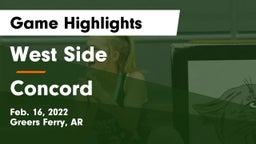 West Side  vs Concord Game Highlights - Feb. 16, 2022