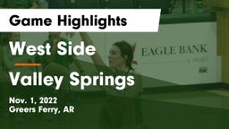 West Side  vs Valley Springs  Game Highlights - Nov. 1, 2022