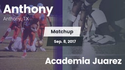 Matchup: Anthony  vs. Academia Juarez 2017