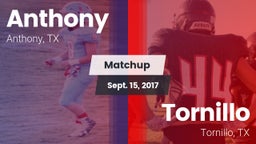 Matchup: Anthony  vs. Tornillo  2017
