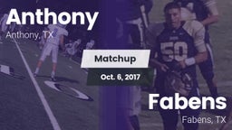 Matchup: Anthony  vs. Fabens  2017