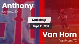 Matchup: Anthony  vs. Van Horn  2018