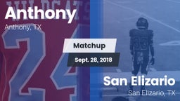 Matchup: Anthony  vs. San Elizario  2018