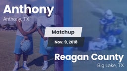 Matchup: Anthony  vs. Reagan County  2018