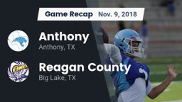 Recap: Anthony  vs. Reagan County  2018