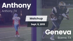 Matchup: Anthony  vs. Geneva  2019