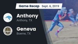 Recap: Anthony  vs. Geneva  2019