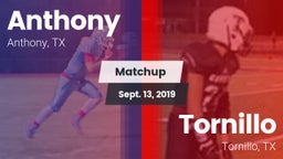 Matchup: Anthony  vs. Tornillo  2019