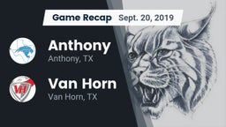 Recap: Anthony  vs. Van Horn  2019