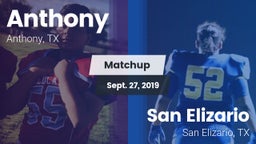 Matchup: Anthony  vs. San Elizario  2019