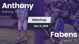 Matchup: Anthony  vs. Fabens  2019