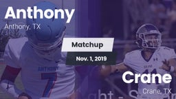 Matchup: Anthony  vs. Crane  2019