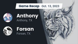 Recap: Anthony  vs. Forsan  2023