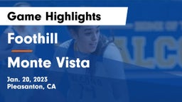 Foothill  vs Monte Vista  Game Highlights - Jan. 20, 2023