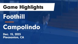 Foothill  vs Campolindo  Game Highlights - Dec. 15, 2023