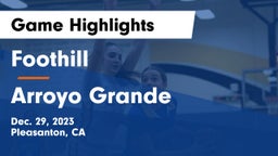 Foothill  vs Arroyo Grande  Game Highlights - Dec. 29, 2023