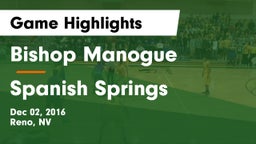 Bishop Manogue  vs Spanish Springs  Game Highlights - Dec 02, 2016