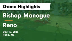 Bishop Manogue  vs Reno  Game Highlights - Dec 15, 2016