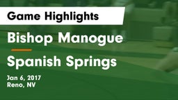 Bishop Manogue  vs Spanish Springs  Game Highlights - Jan 6, 2017
