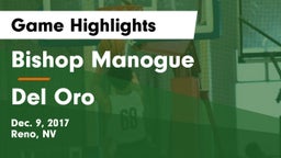 Bishop Manogue  vs Del Oro Game Highlights - Dec. 9, 2017