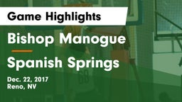 Bishop Manogue  vs Spanish Springs  Game Highlights - Dec. 22, 2017