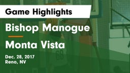 Bishop Manogue  vs Monta Vista Game Highlights - Dec. 28, 2017