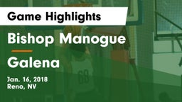 Bishop Manogue  vs Galena Game Highlights - Jan. 16, 2018