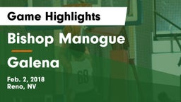 Bishop Manogue  vs Galena Game Highlights - Feb. 2, 2018