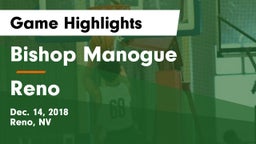Bishop Manogue  vs Reno  Game Highlights - Dec. 14, 2018