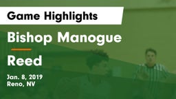 Bishop Manogue  vs Reed  Game Highlights - Jan. 8, 2019