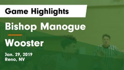 Bishop Manogue  vs Wooster Game Highlights - Jan. 29, 2019
