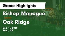 Bishop Manogue  vs Oak RIdge Game Highlights - Dec. 16, 2019