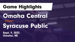 Omaha Central  vs Syracuse Public  Game Highlights - Sept. 9, 2022