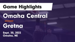 Omaha Central  vs Gretna  Game Highlights - Sept. 30, 2022