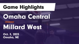 Omaha Central  vs Millard West  Game Highlights - Oct. 3, 2023