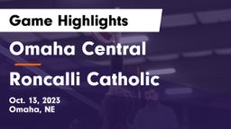 Omaha Central  vs Roncalli Catholic  Game Highlights - Oct. 13, 2023