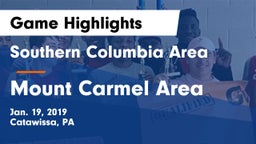 Southern Columbia Area  vs Mount Carmel Area Game Highlights - Jan. 19, 2019