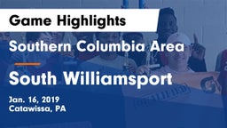 Southern Columbia Area  vs South Williamsport  Game Highlights - Jan. 16, 2019