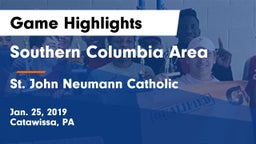 Southern Columbia Area  vs St. John Neumann Catholic  Game Highlights - Jan. 25, 2019