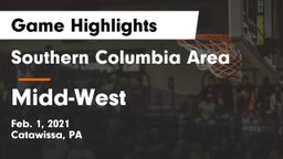 Southern Columbia Area  vs Midd-West  Game Highlights - Feb. 1, 2021