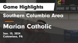 Southern Columbia Area  vs Marian Catholic  Game Highlights - Jan. 15, 2024