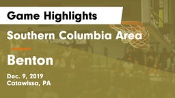 Southern Columbia Area  vs Benton Game Highlights - Dec. 9, 2019