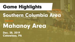 Southern Columbia Area  vs Mahanoy Area  Game Highlights - Dec. 28, 2019