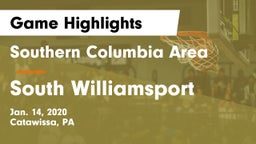 Southern Columbia Area  vs South Williamsport  Game Highlights - Jan. 14, 2020
