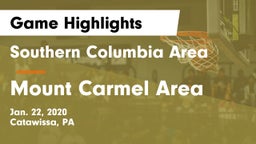 Southern Columbia Area  vs Mount Carmel Area  Game Highlights - Jan. 22, 2020