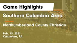 Southern Columbia Area  vs Northumberland County Christian Game Highlights - Feb. 19, 2021