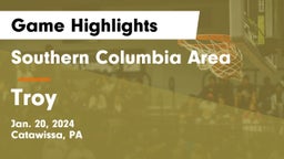 Southern Columbia Area  vs Troy  Game Highlights - Jan. 20, 2024