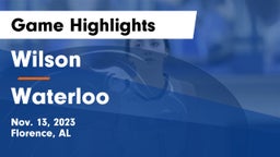 Wilson  vs Waterloo Game Highlights - Nov. 13, 2023