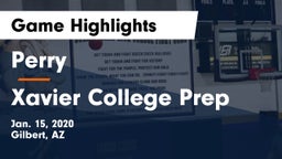 Perry  vs Xavier College Prep  Game Highlights - Jan. 15, 2020