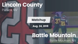 Matchup: Lincoln County High  vs. Battle Mountain  2018